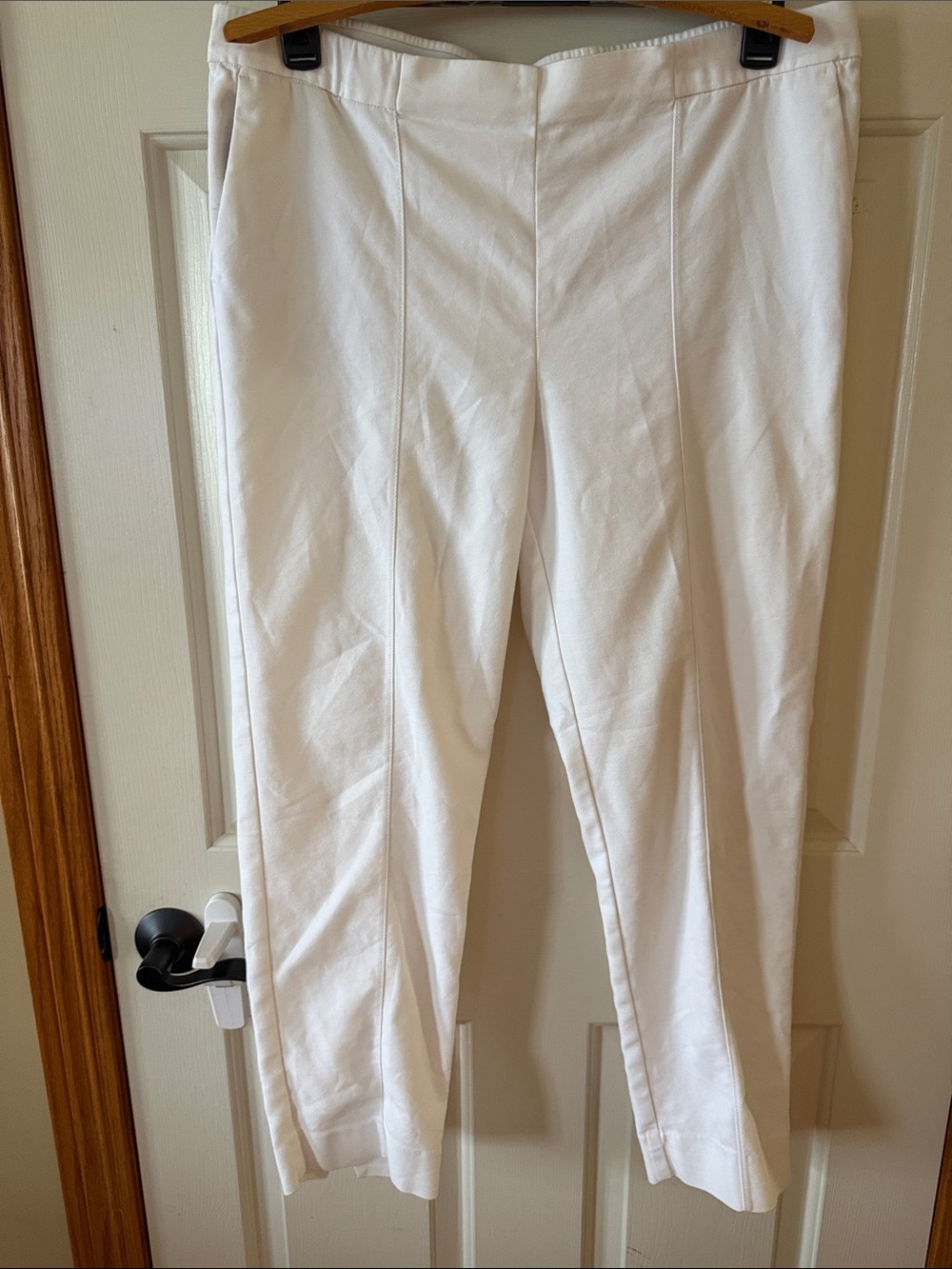 J. Jill White Cropped Straight-Leg Ankle Pants